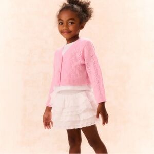 New LOVESHACKFANCY Girls Constine Wool-Cashmere Cardigan